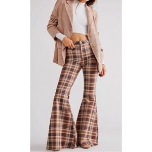 Free People Just Float On Printed Flare Jeans